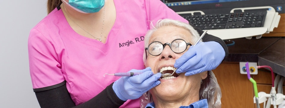 dental scaling patient with angela