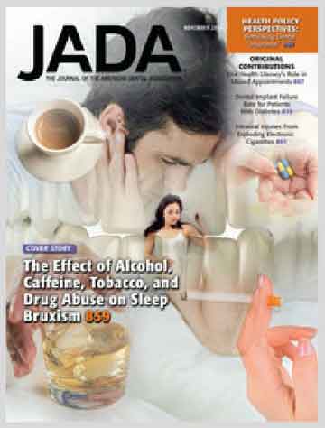 November 2016 cover of JADA bruxism article