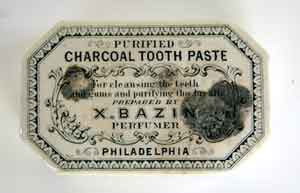antique charcoal toothpaste box