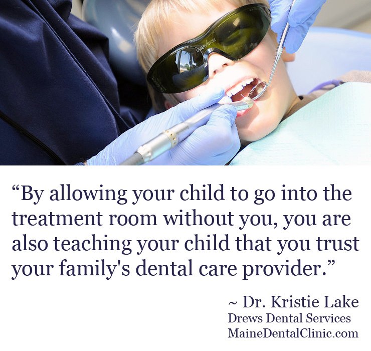 Quote from Dr. Lake about teaching kids to trust their dental care providers