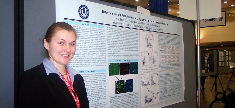 I presented research on osteoblasts at the International Association of Dental Research Conference in Baltimore in 2005