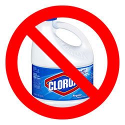 NO clorox bleach