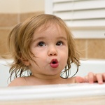 toddler bath time
