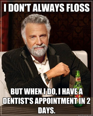 The Most Interesting Man in the World flossing meme