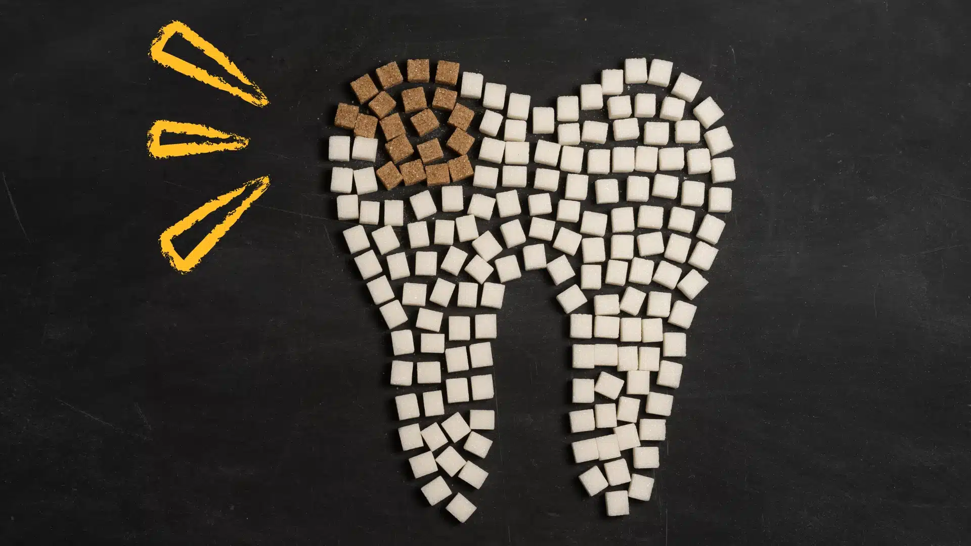 sugar cubes in the shape of a tooth