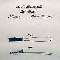 first toothbrush patent illustration